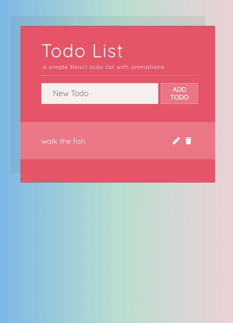 Simple Todo App with animations